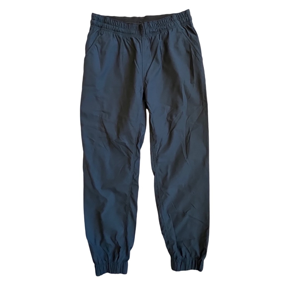 Prana Zion Jogger Pants Mens Medium Charcoal Gray Elastic Waist Hiking Outdoor